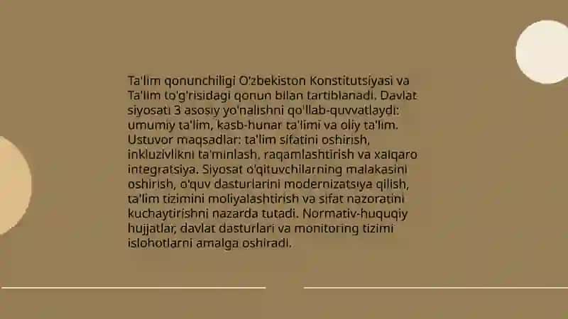 Oʻzbekistonning ta'lim tizimi 4