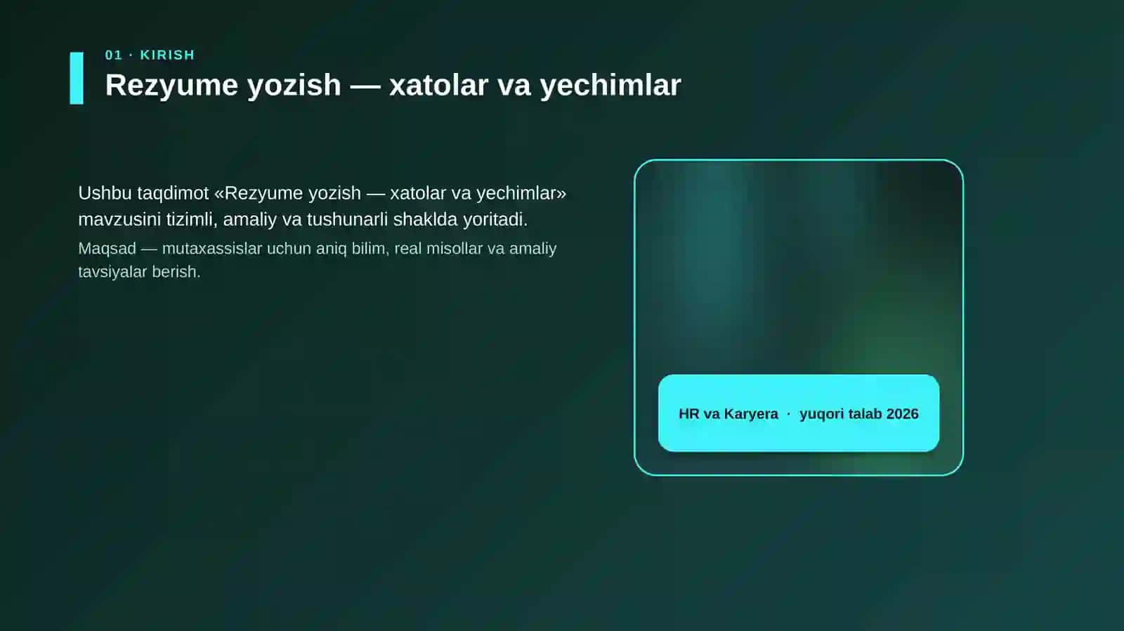 Rezyume yozish — xatolar va yechimlar 4
