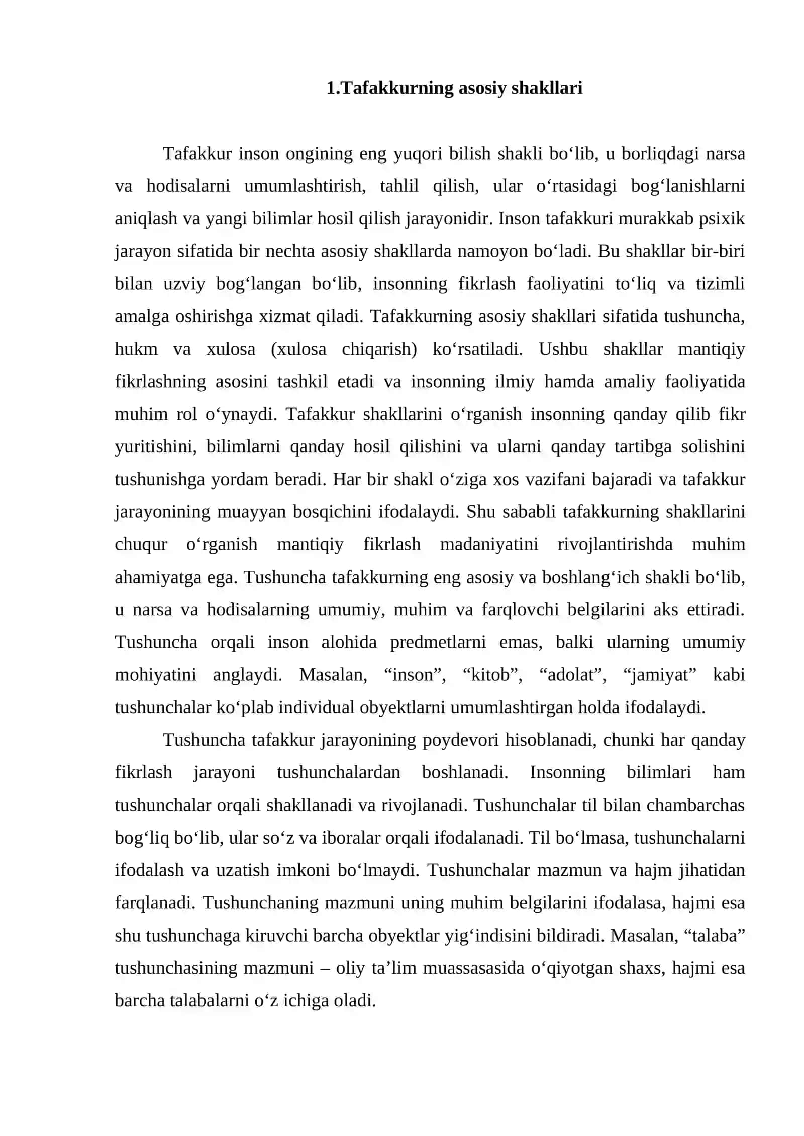 Tafakkur va ularning shakllari 4