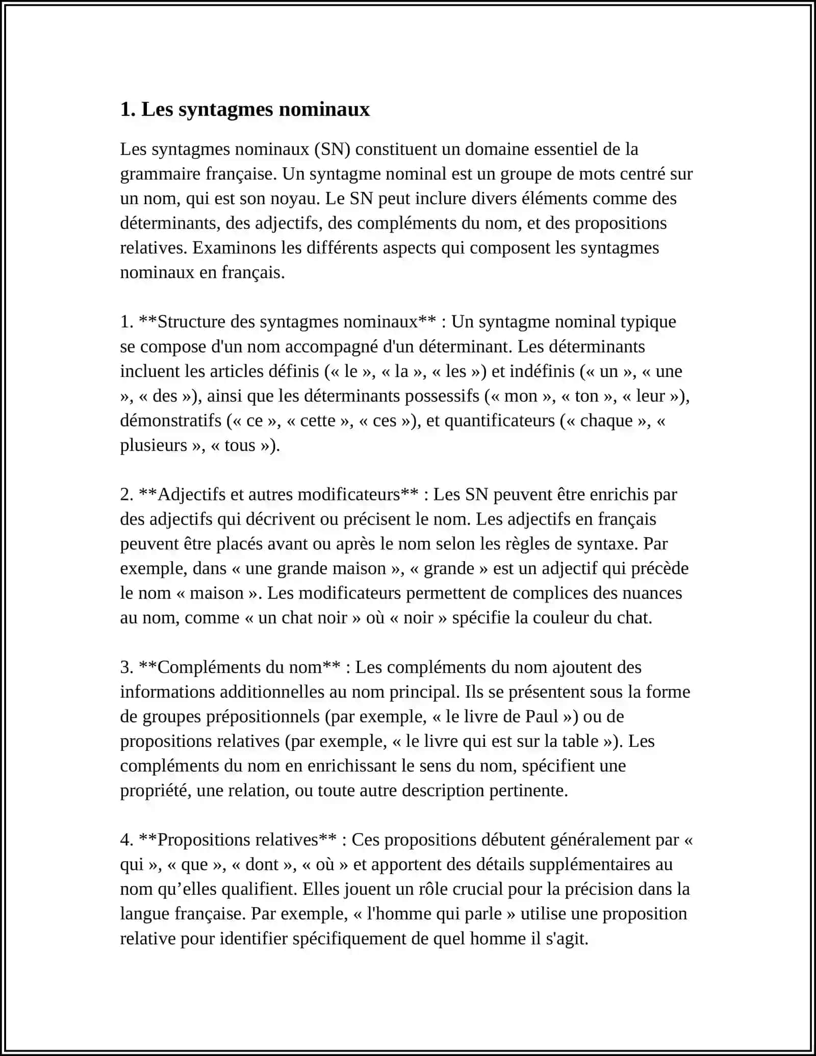 LA SYNTAXE: UNITÉS SYNTAXIQUES ET TYPES DE RELATIONS SYNTAXIQUES 4
