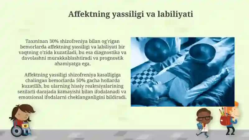Shizofreniya kasalligi mavjud bemorlarning hissiy emotsional iroda sohasining tavsifi 4