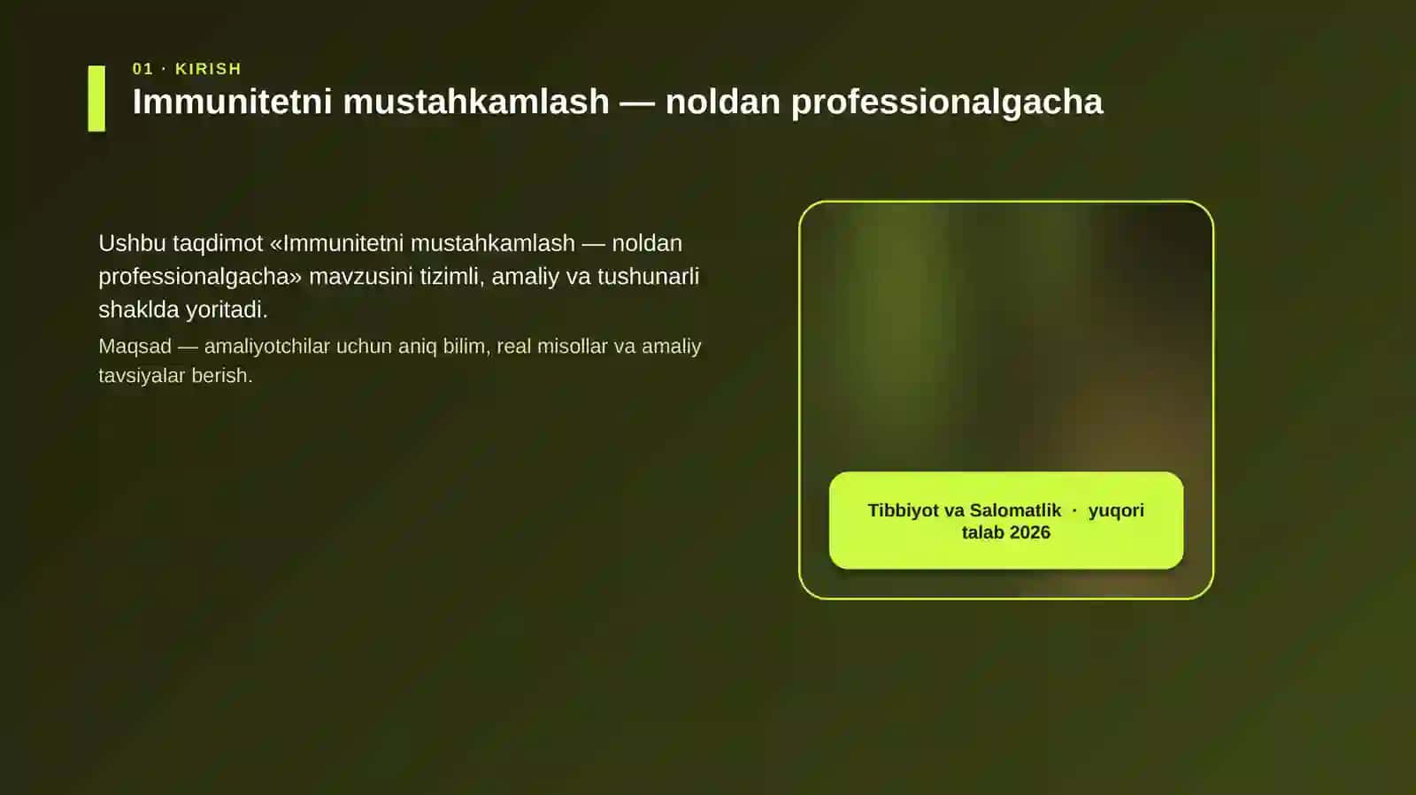Immunitetni mustahkamlash — noldan professionalgacha 4