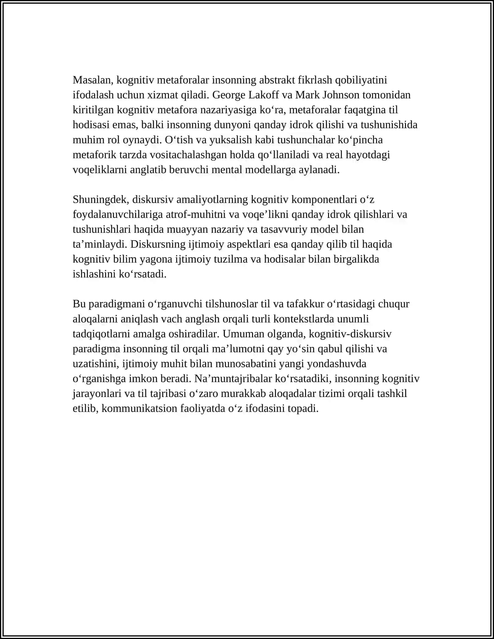 TILSHUNOSLIKDA KOGNITIV- DISKURSIV PARADIGMA 4