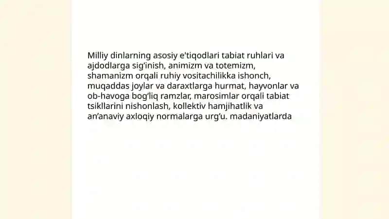 Milliy dinlar 4