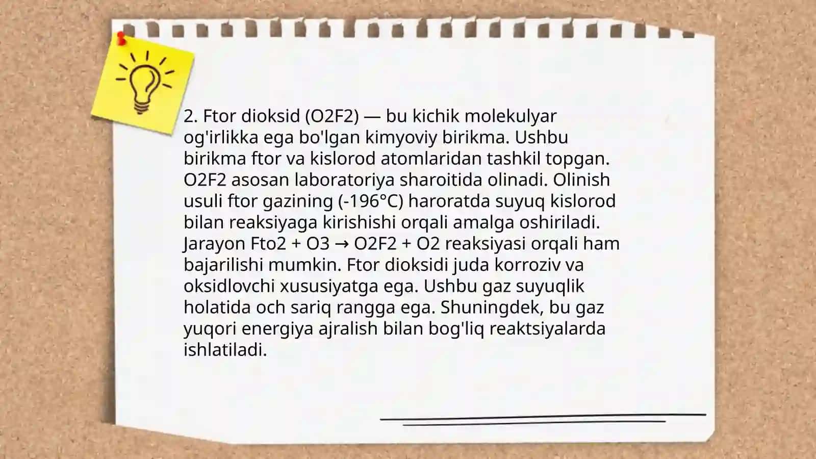 Ftor oksidlari.Ularning olinishi va xosslari 4