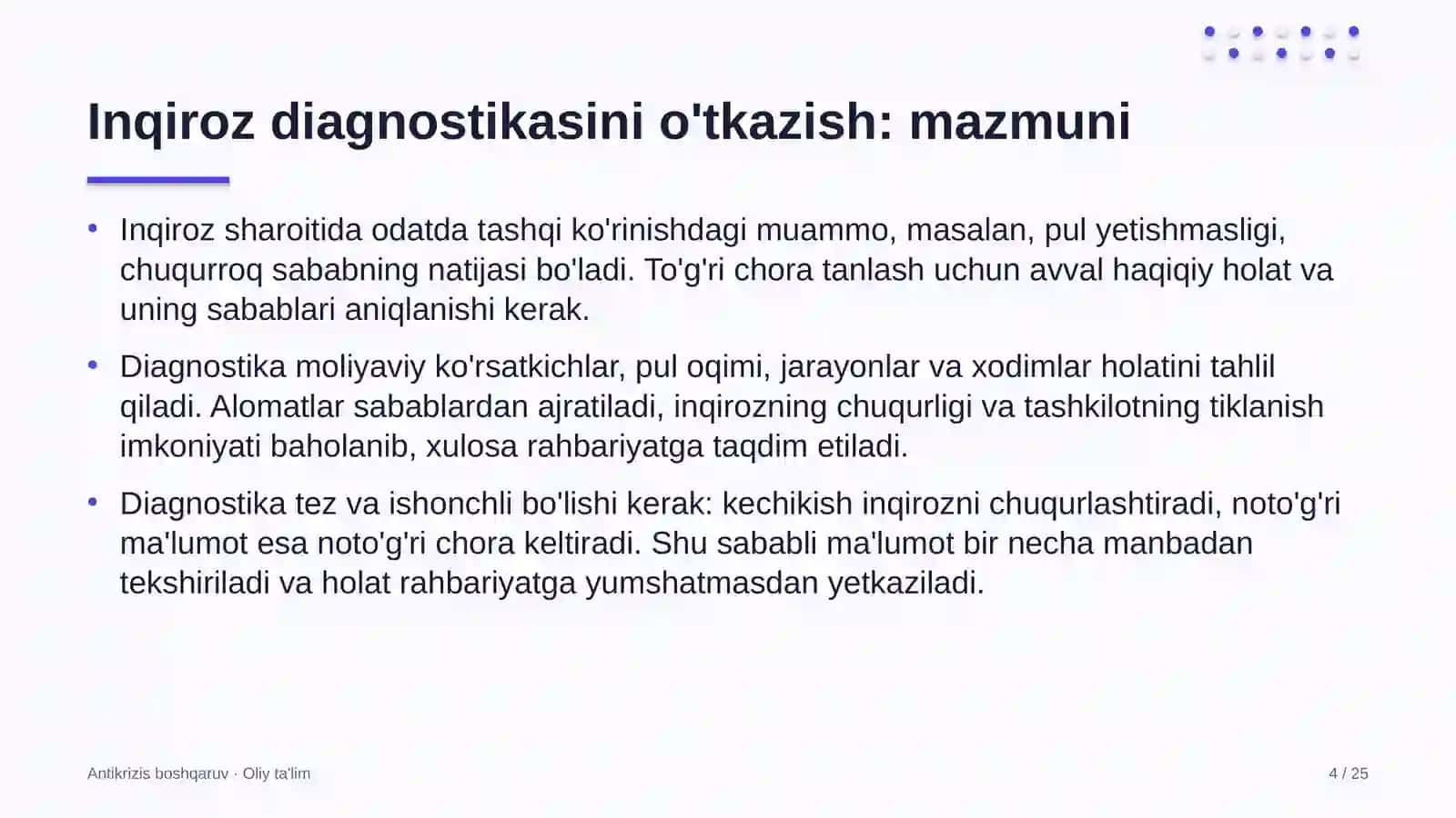arxeologiya ekspeditsiyalarida inqiroz diagnostikasini o'tkazish 5133 4