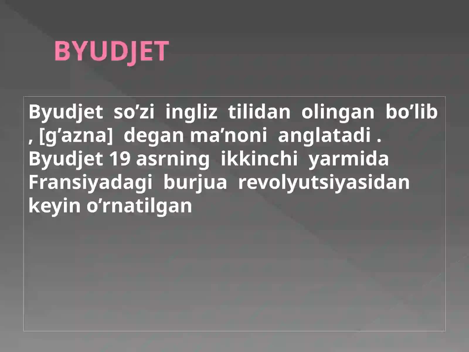 BYUDJET 4