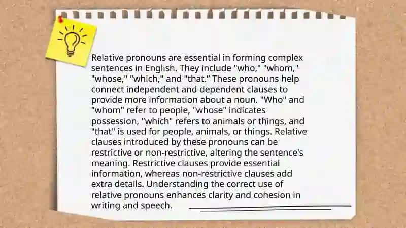 Relative pronouns 4