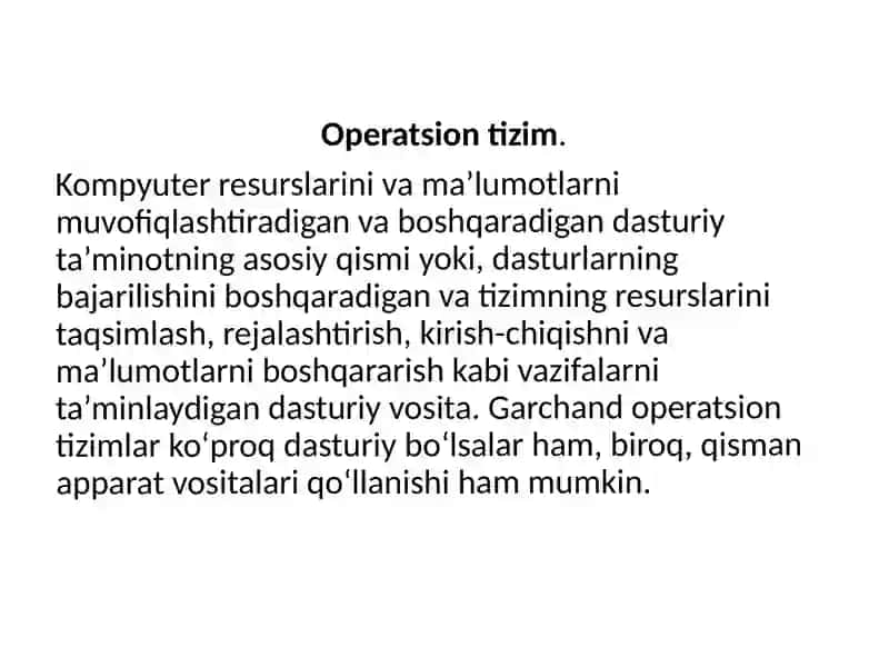 Operatsion tizimlar 4