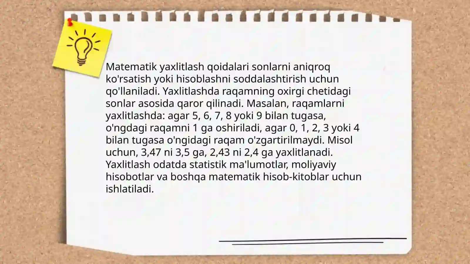 Yuzliklargacha aniqlikda yaxlitlash 4