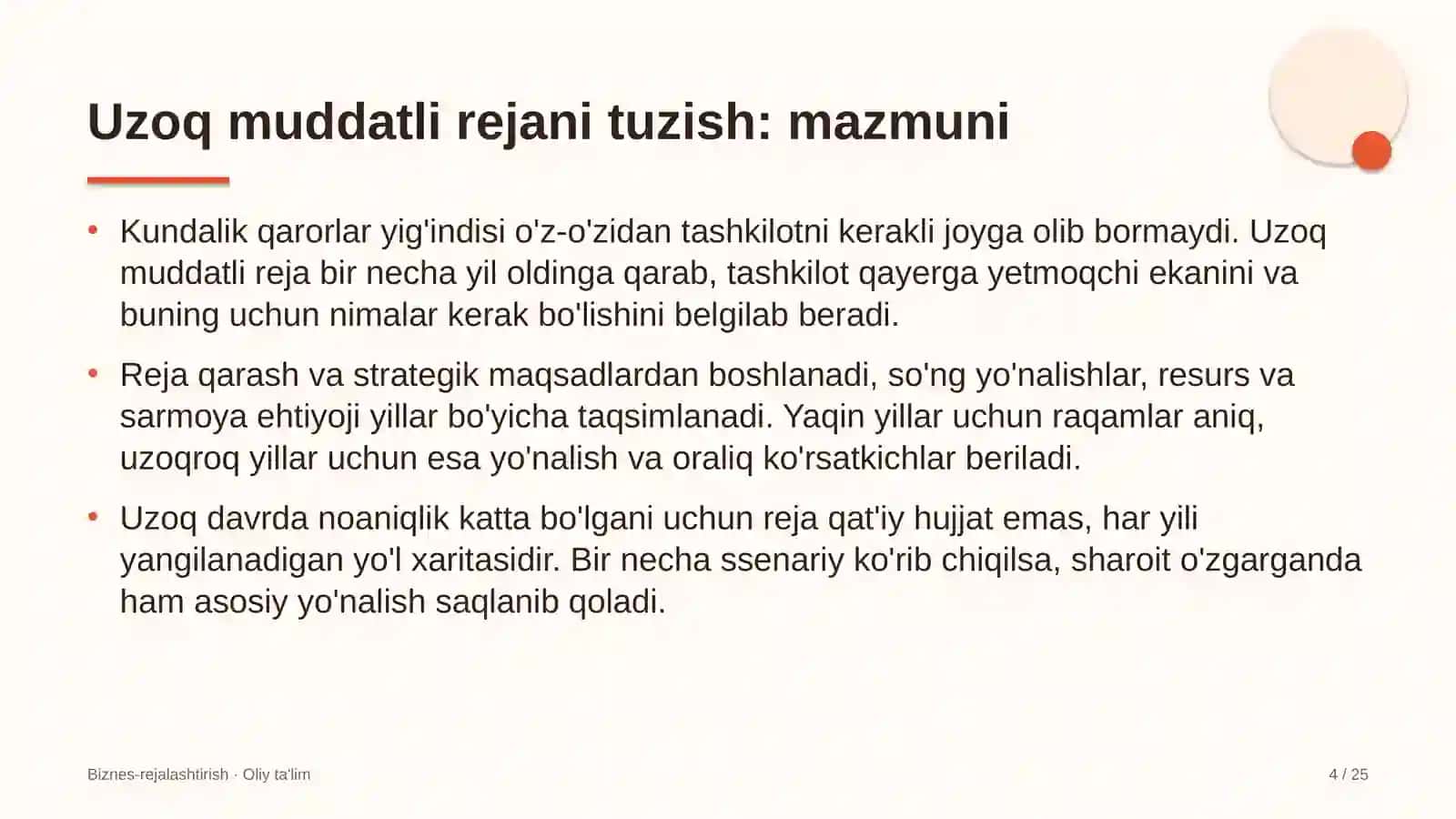Yangiliklar saytlarida uzoq muddatli rejani tuzish 4