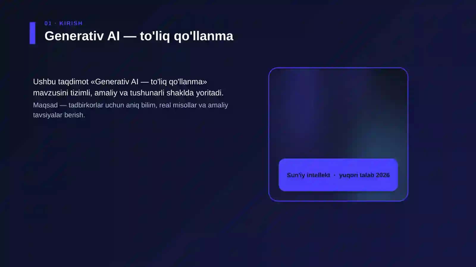 Generativ AI — to'liq qo'llanma 4