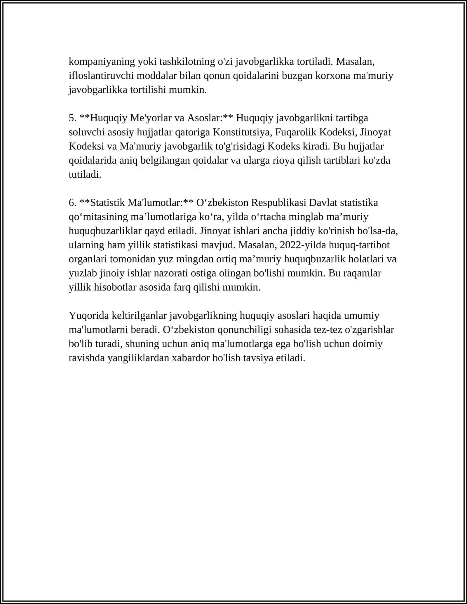 JAVOBGARLIK TURLARI 4