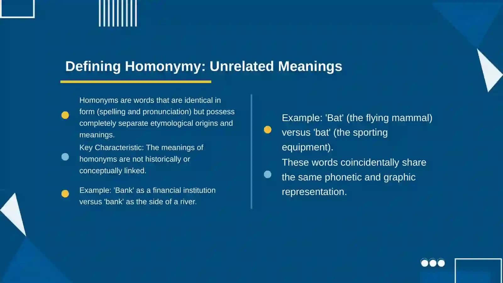Homonymy and Polysemy 4
