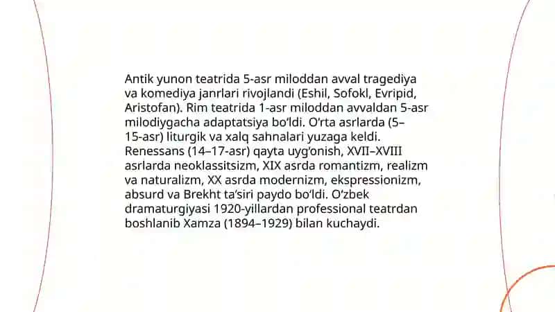 Dramatik tur va uning janrlari 4