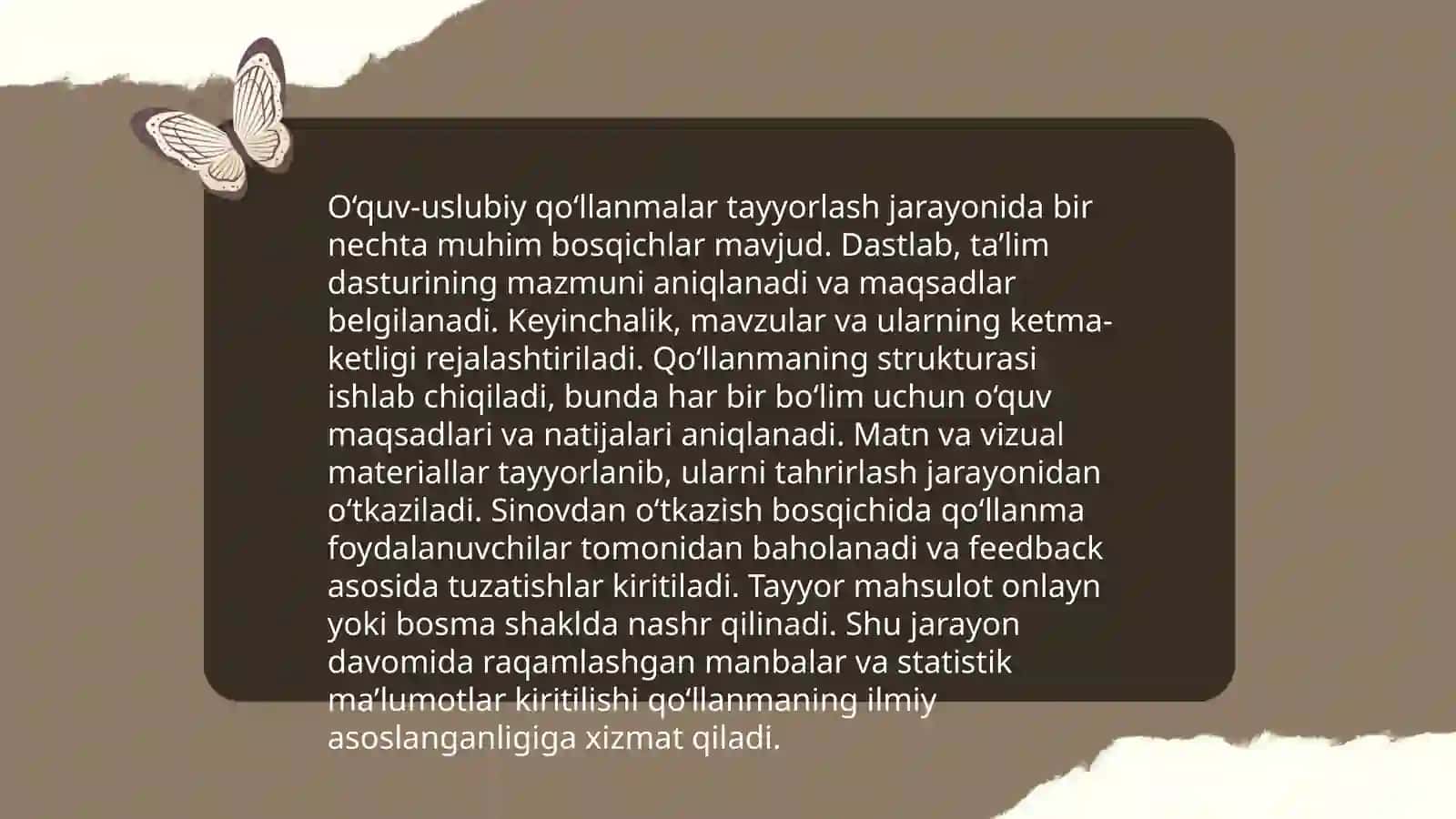 Tarbiya jarayonini tashkil etish shakllari 4