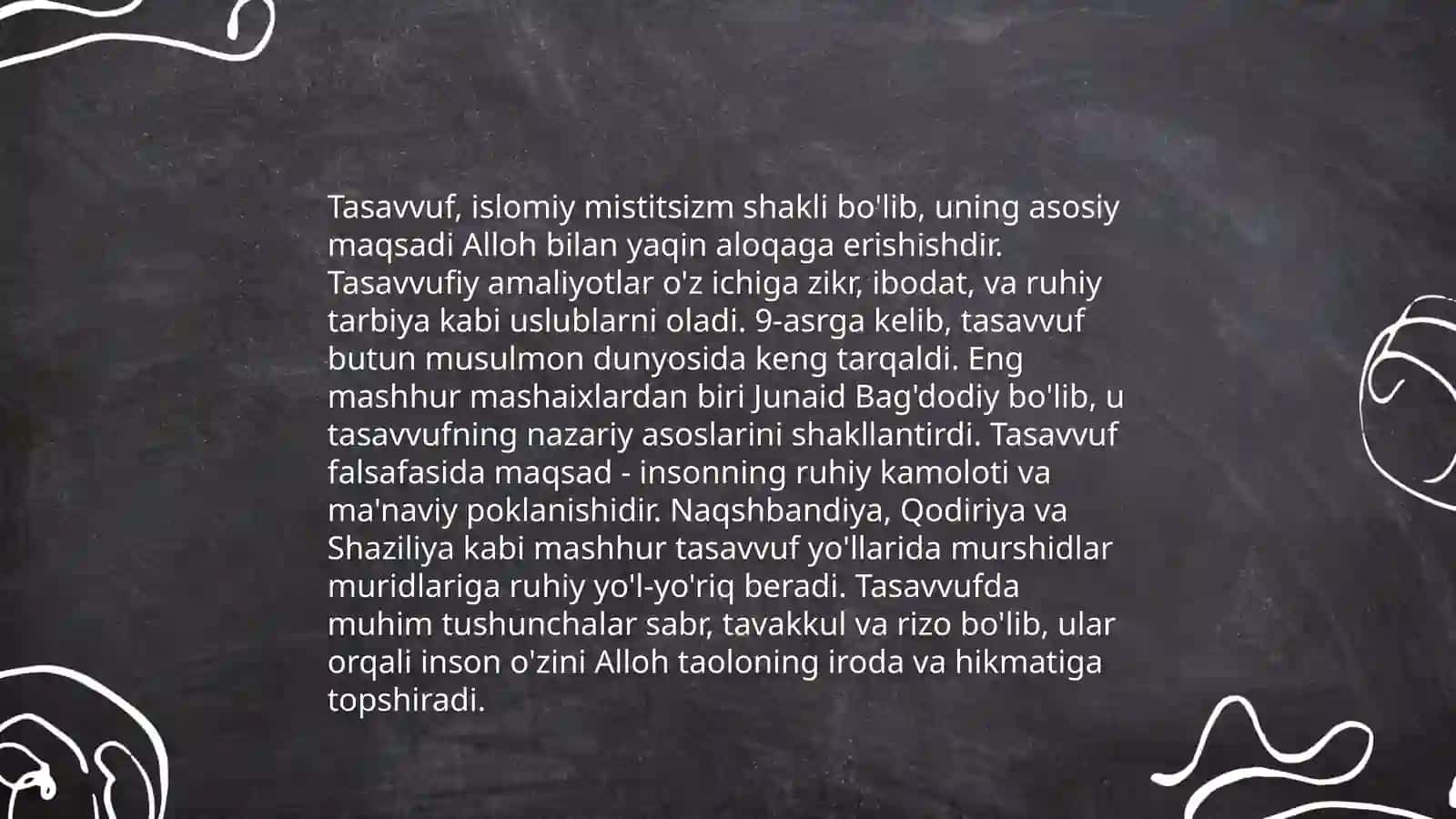 Tasavvuf tushunchasi 4