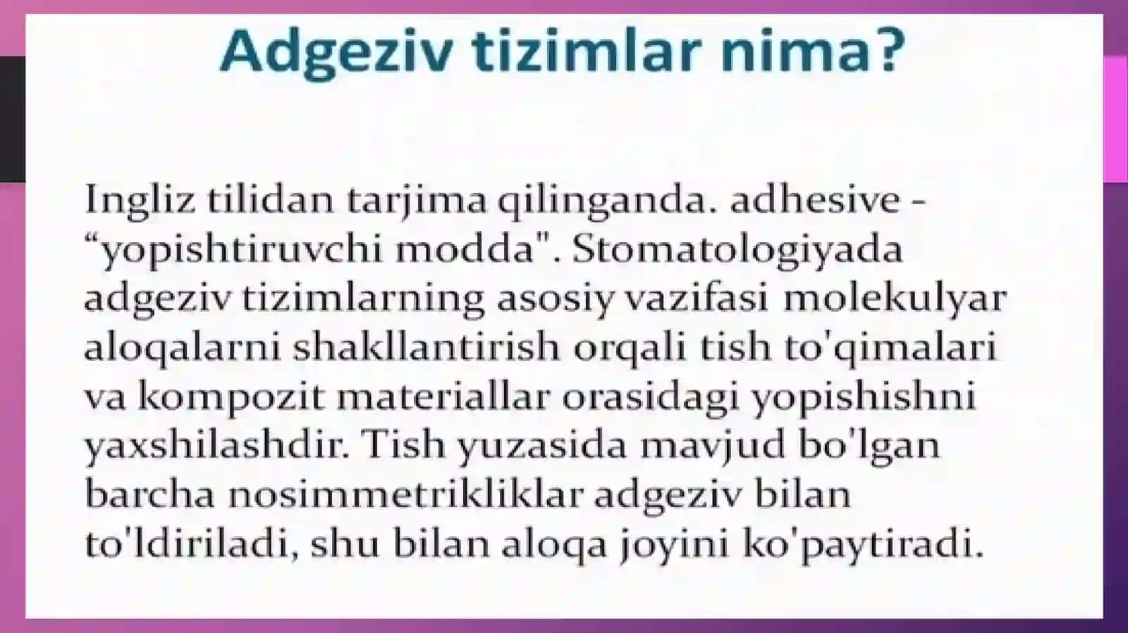 ADGEZIV TIZIM 4