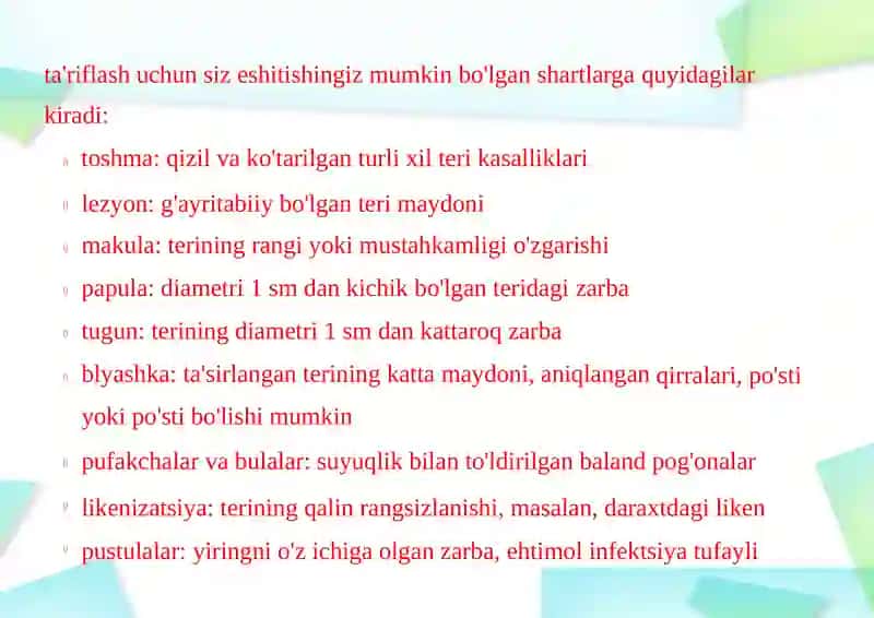Dermatozlar 4