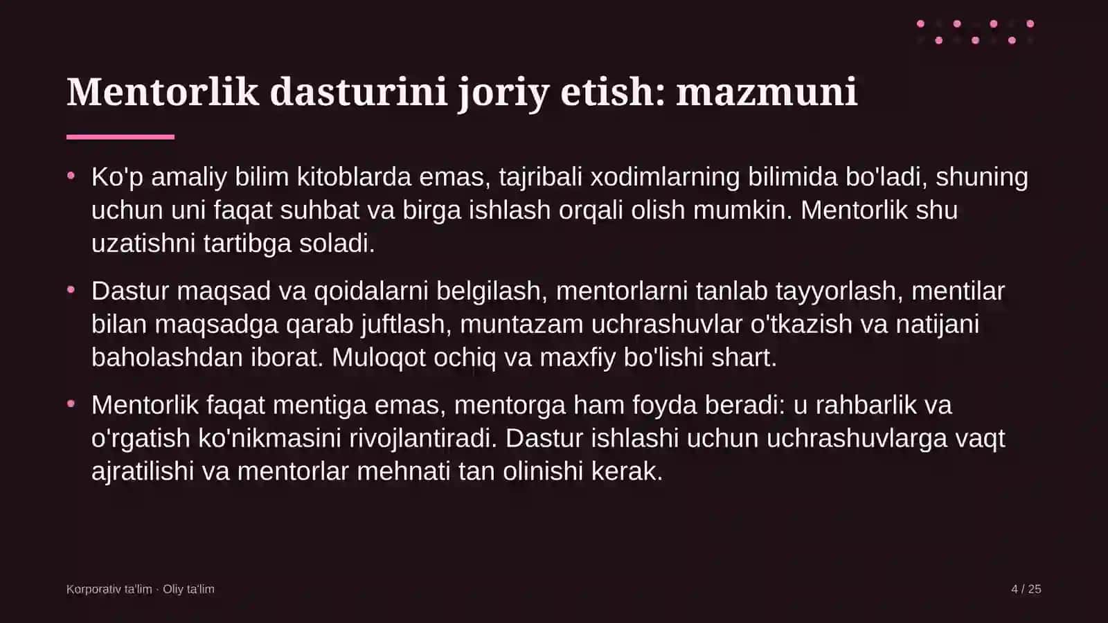 Mentorlik dasturini joriy etish: mohiyati 4