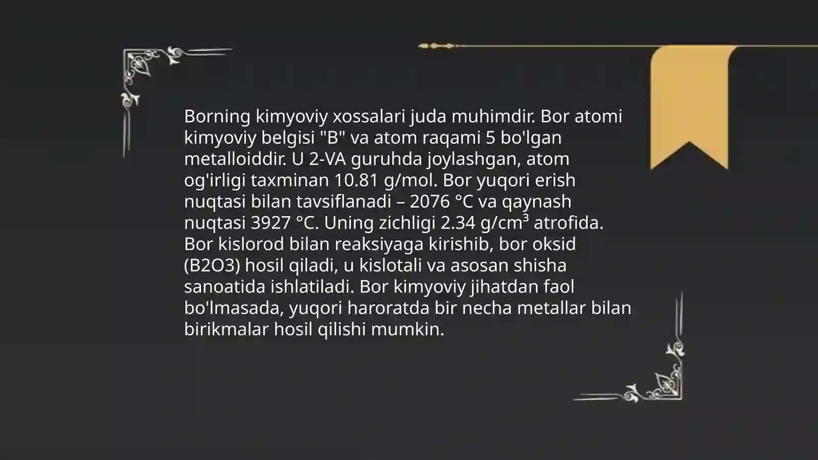 Anorganik kimyodan III A guruh elementlari 4
