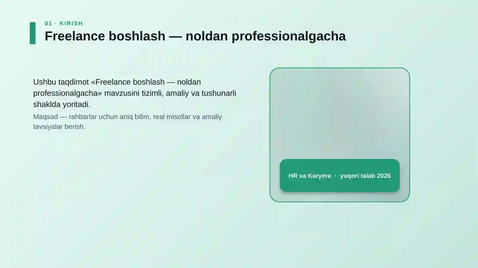 Freelance boshlash — noldan professionalgacha 4