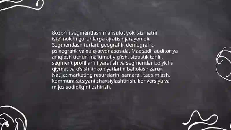 Biznesda marketing tadqiqotlaridan foydalanish 4