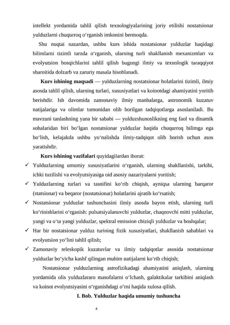 Nostatsionar yulduzlar 4