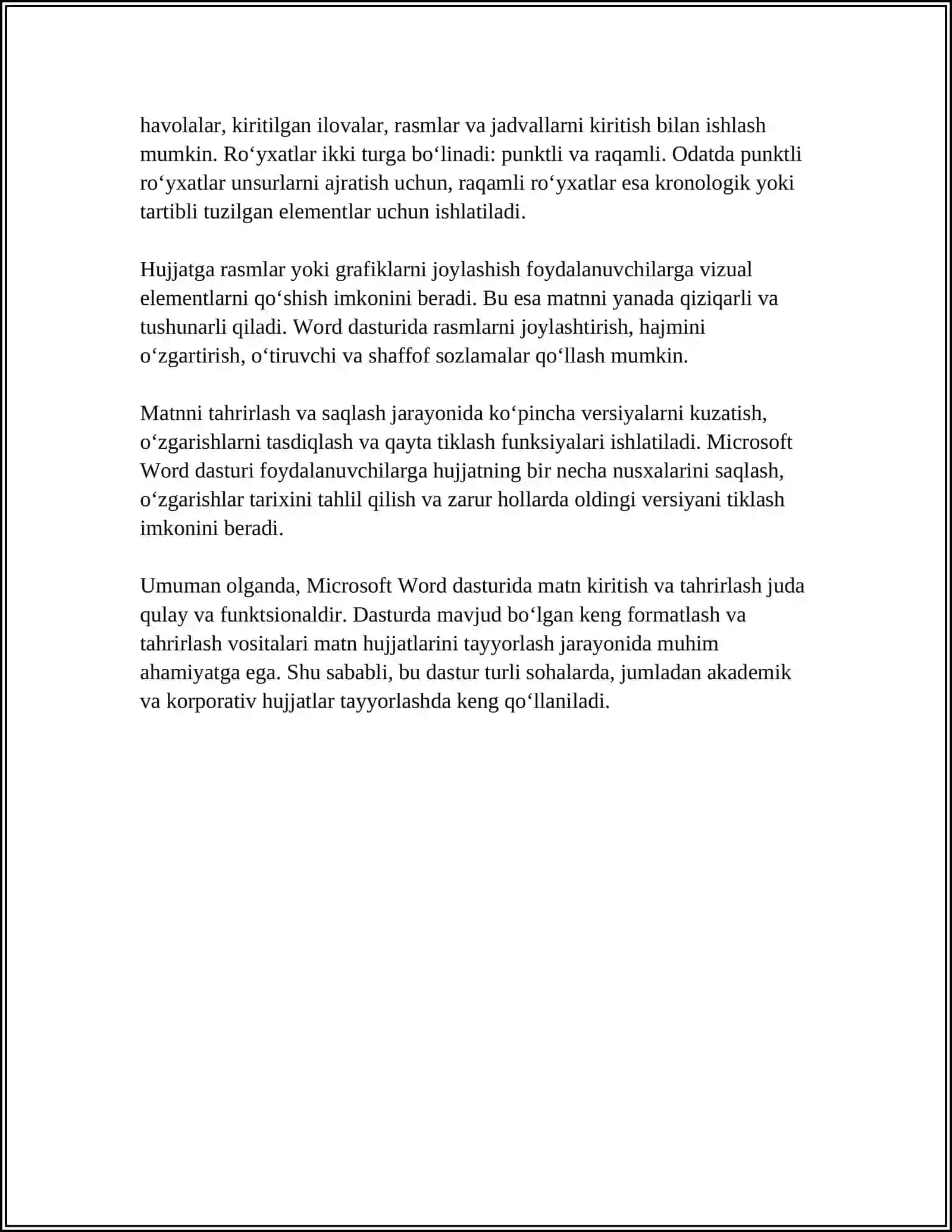 MICROSOFT WORD MATNI 4