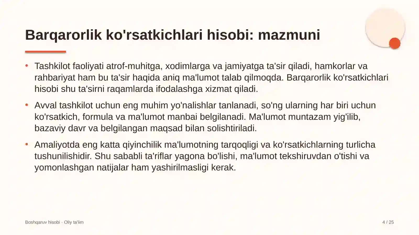 auditorlik tashkilotlarida barqaror rivojlanish ko'rsatkichlari hisobi 7073 4