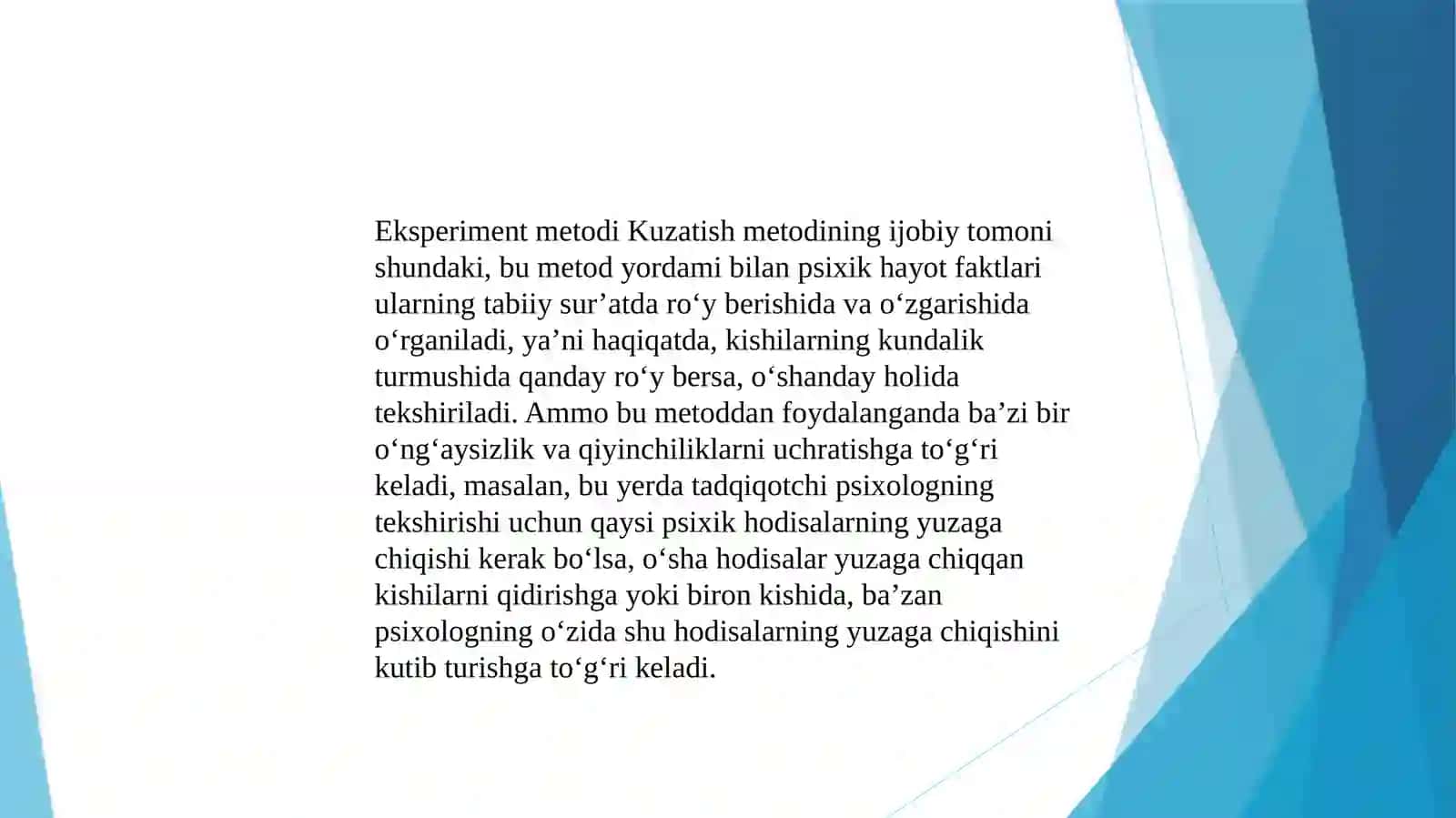 Eksperiment metodlari 4