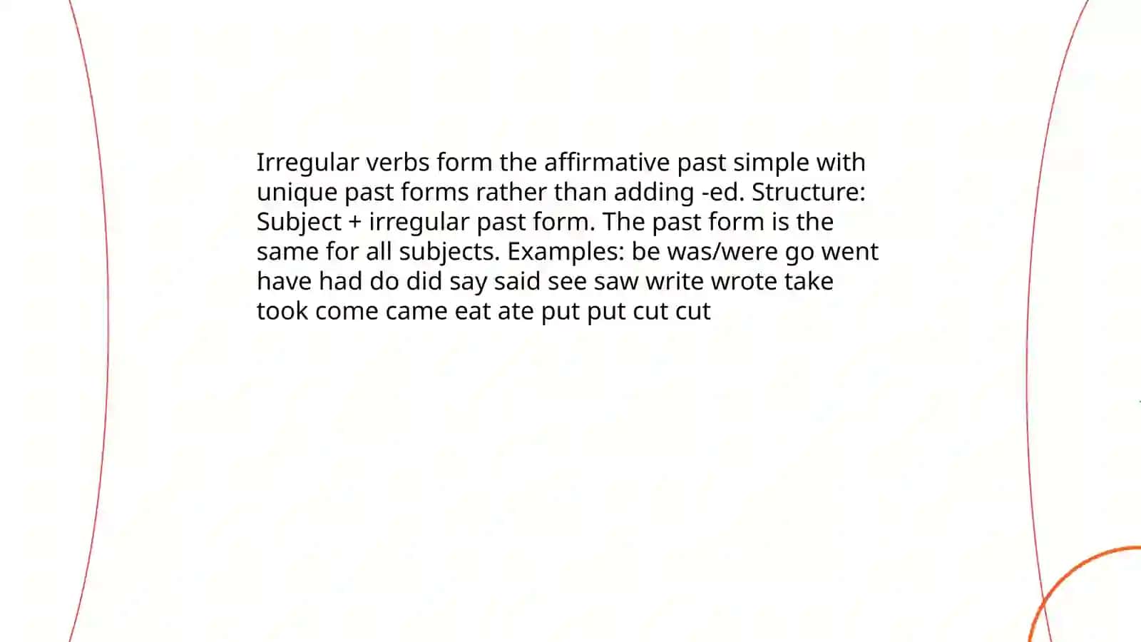 Past simple 4