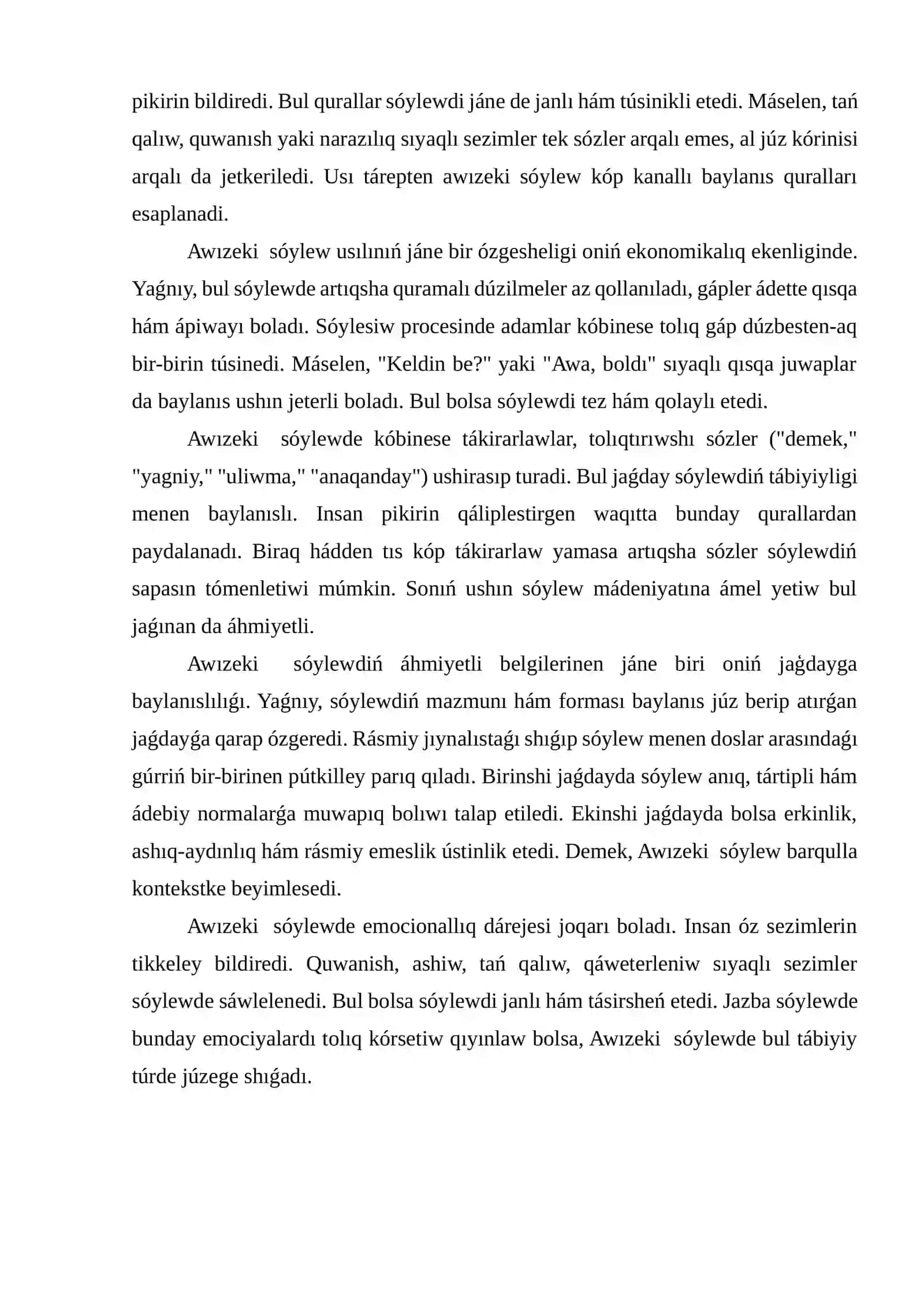 Awızeki sόylew stili hám sόylew mádeniyatı 4