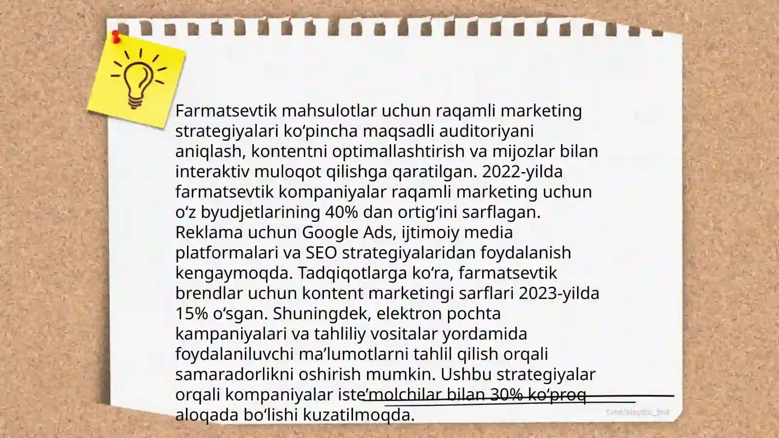 Farmatsevtik korxonalarning marketing bo'limlarini bo'shqarishda raqamli texnologiyalarni o'rni 4