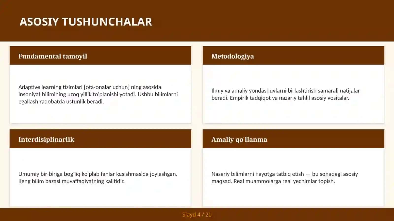 Adaptive learning tizimlari [OTA-ONALAR UCHUN] 4