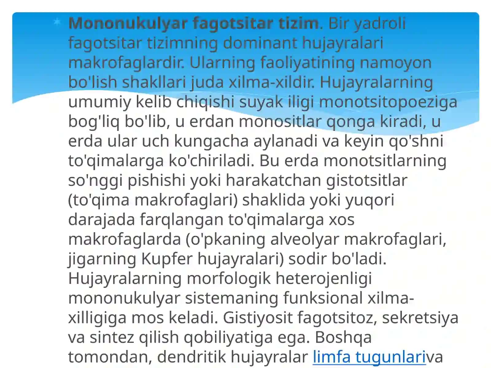 Mononuklear fagotsitlar tizimi.Tarkibi funksional ahamiyati 4