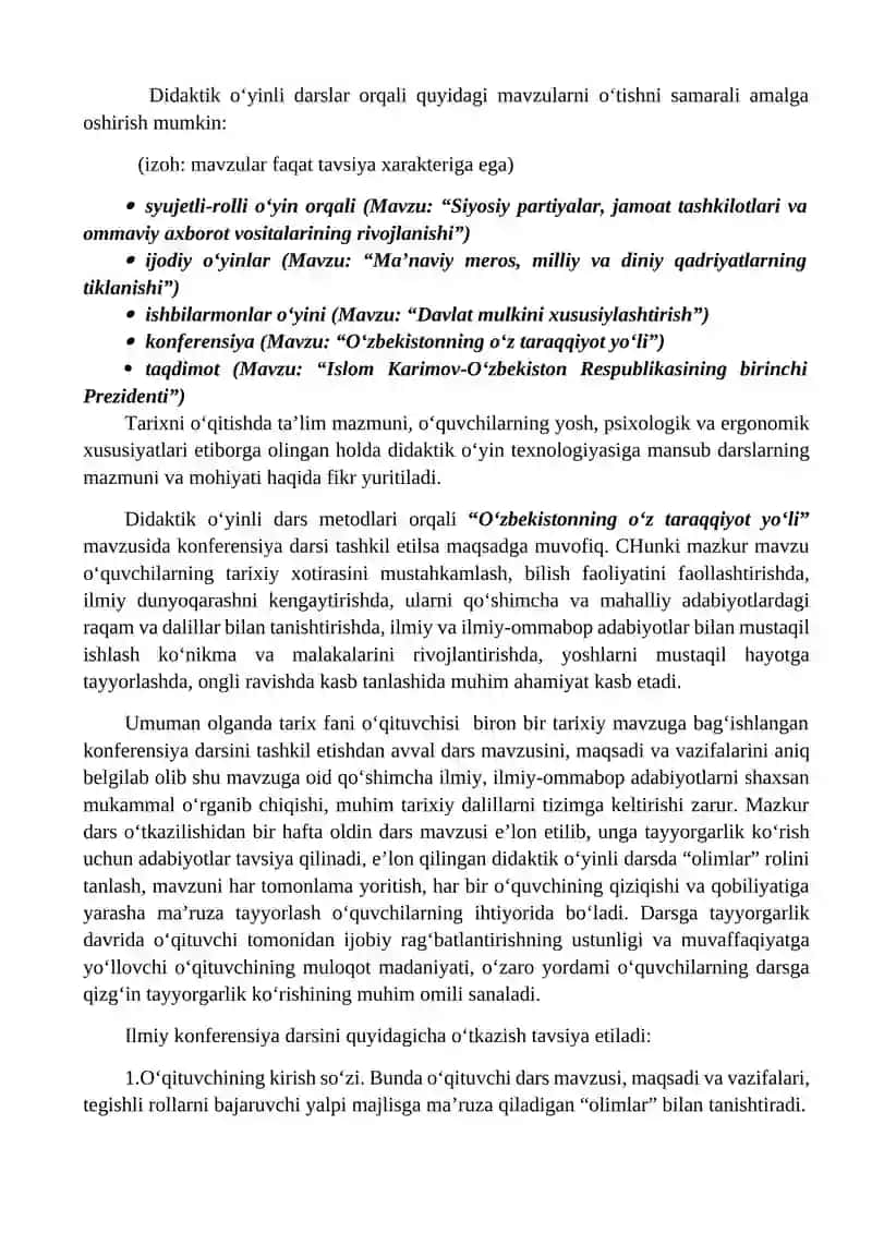 TARIX O‘QITISH METODIKASI 4
