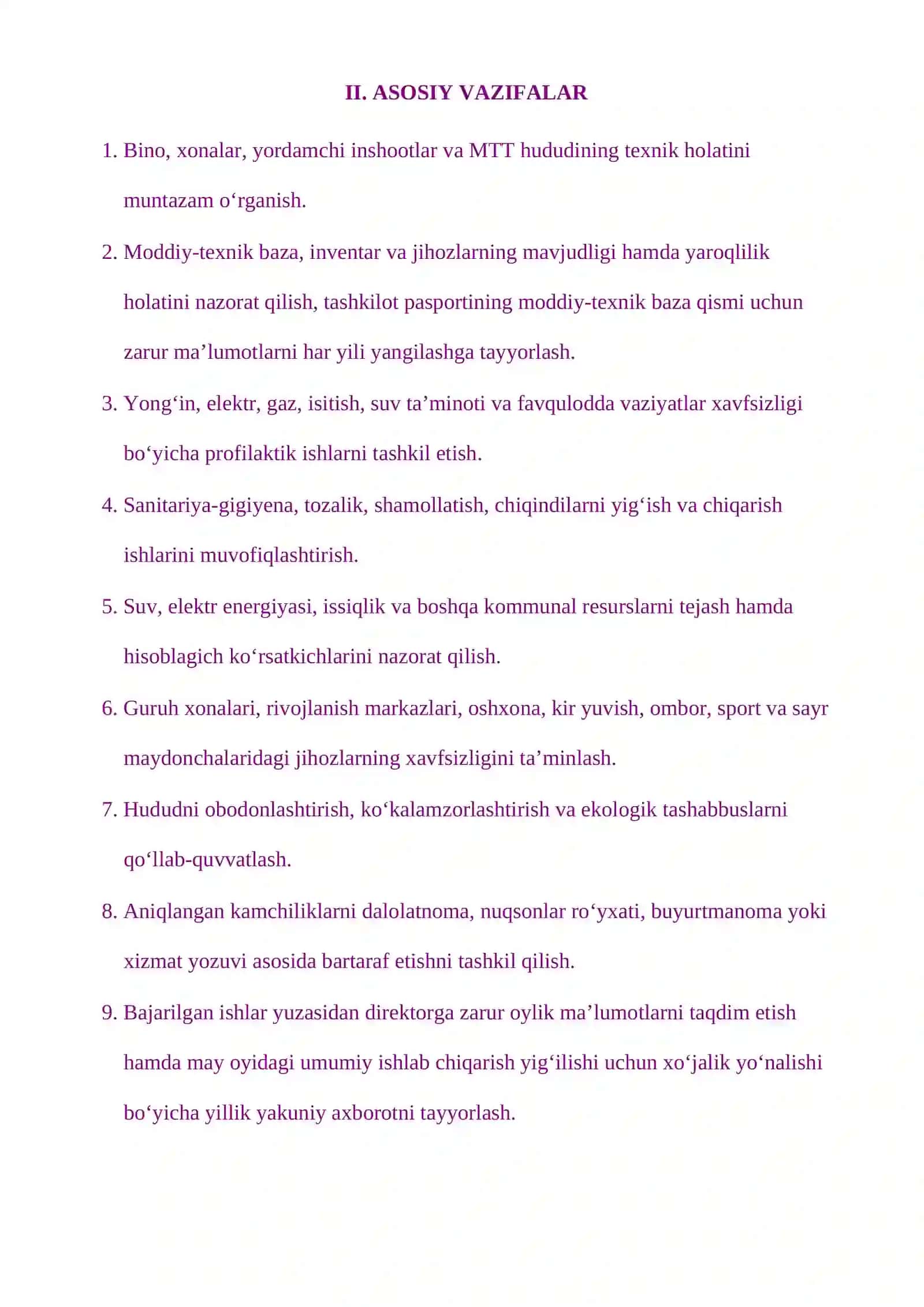 Yillik ish rejasi 2026-2027 oy 4