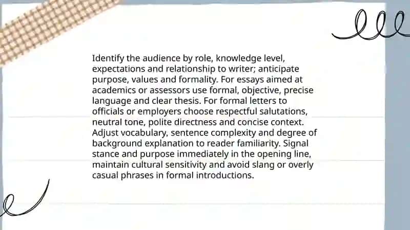 Writing introductions in essays and formal letters 4