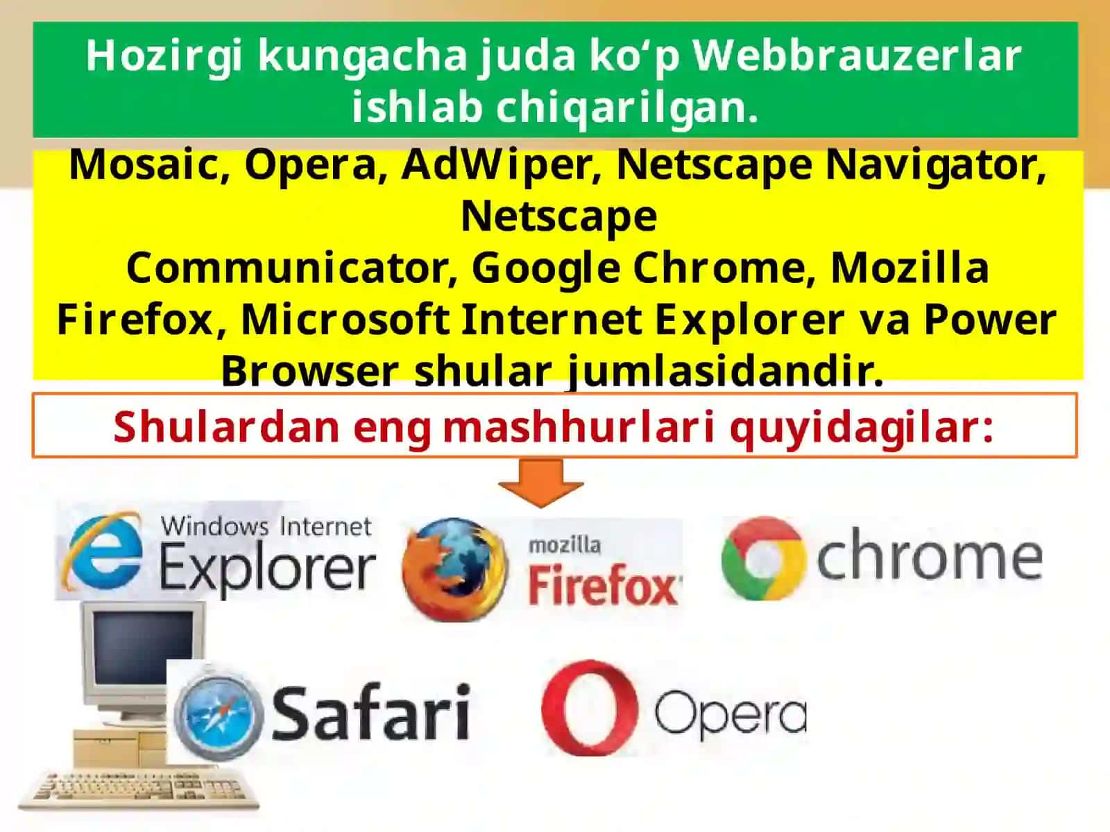 Internetda ishlanishni taʼminlovchi dasturlar 4