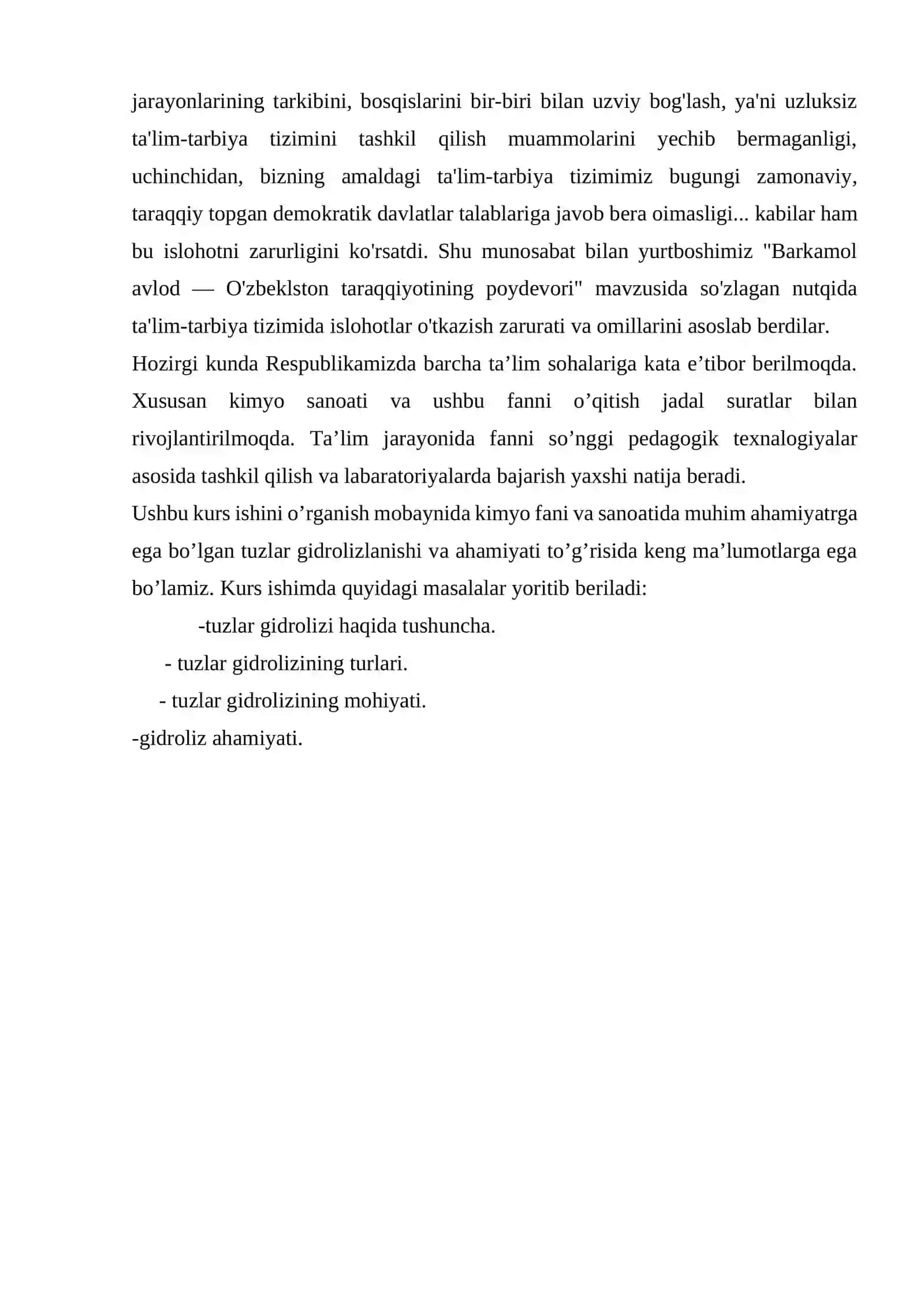 Tuzlarning gidrolizi 4