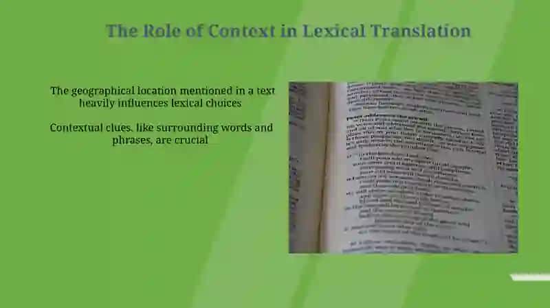"Lexical problem of translation" PPT 4