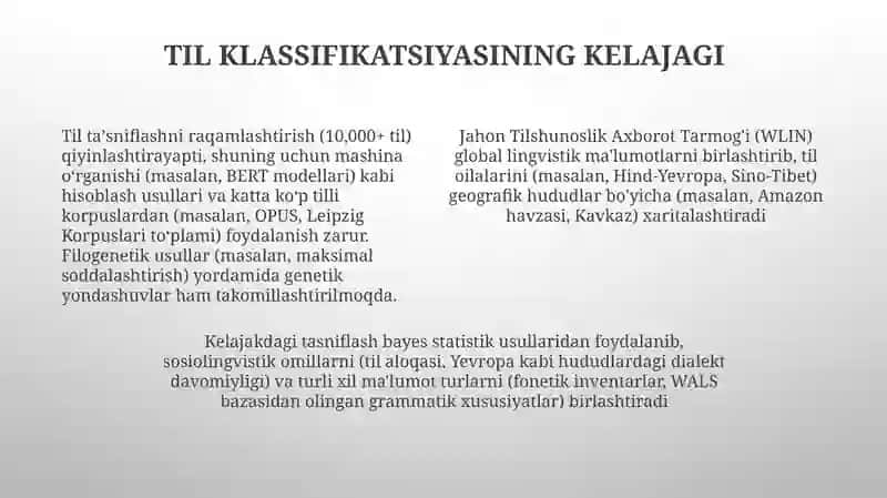 Dunyo tillari tasnifi 4