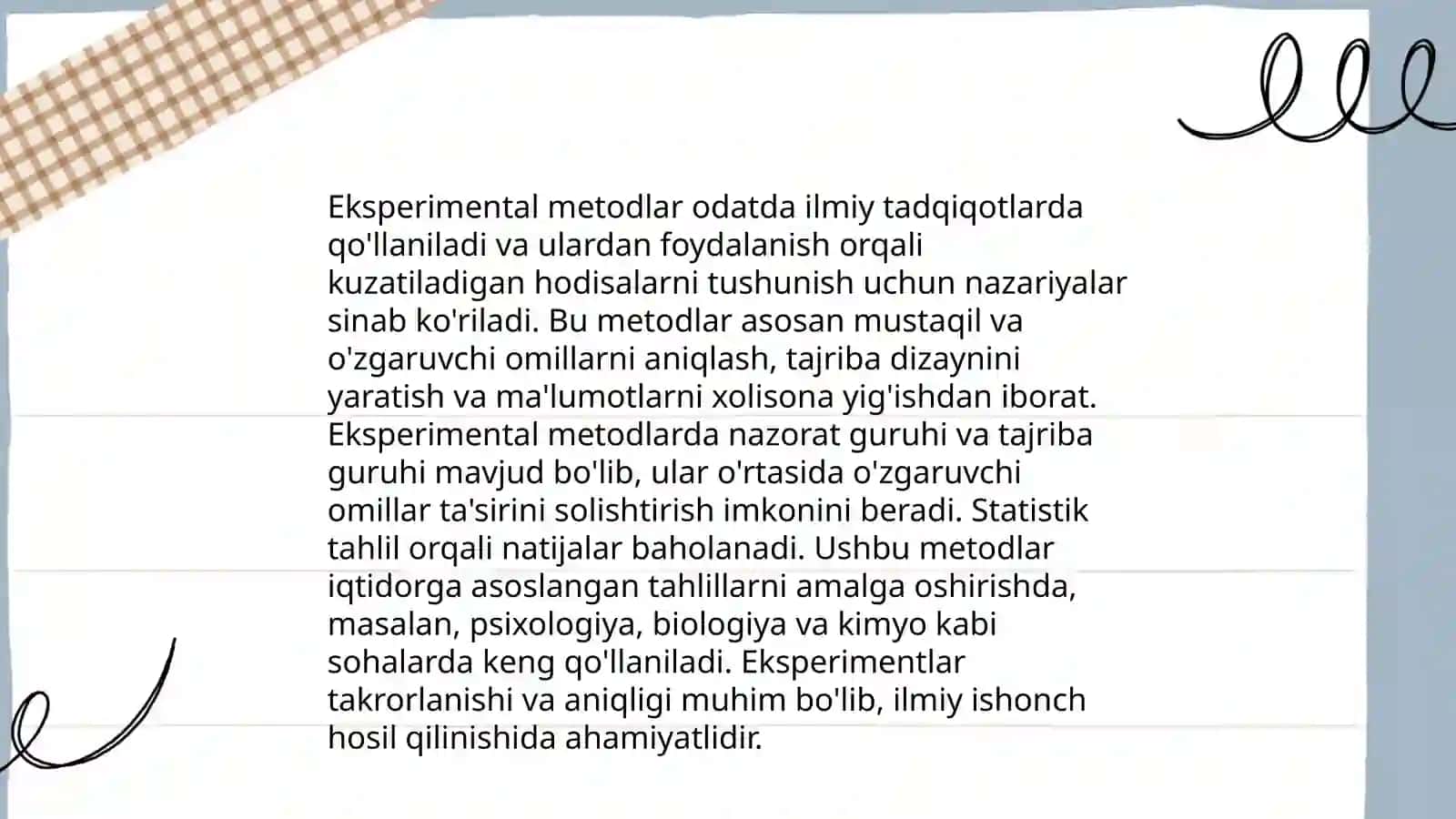 Psixologik tadqiqot metodlari klassifikatsiyasi va tadqiqotlarni tashkil etishga qo'yiladigan talablar 4