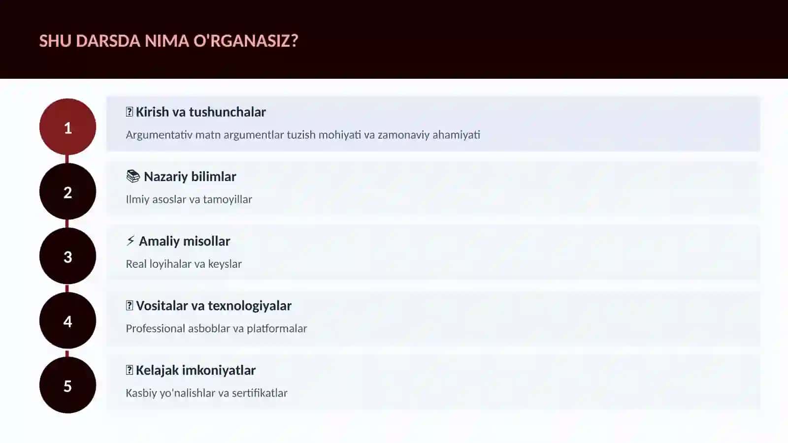 Argumentativ matn argumentlar tuzish 4
