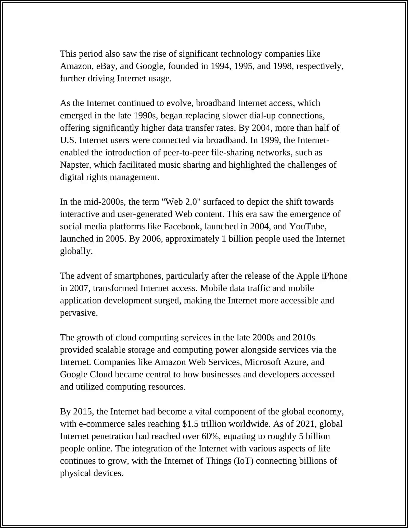 THE INTERNET AND E-COMMERCE 4