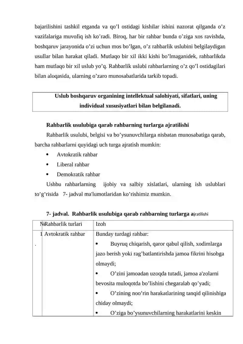 Menejerlik va rahbarlik 4