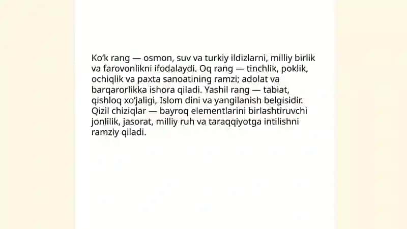 Oʻzbekiston Respublikasi bayrogʻi 4
