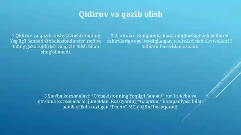 O'Zbekistonning Yoqilg'I Sanoati 4