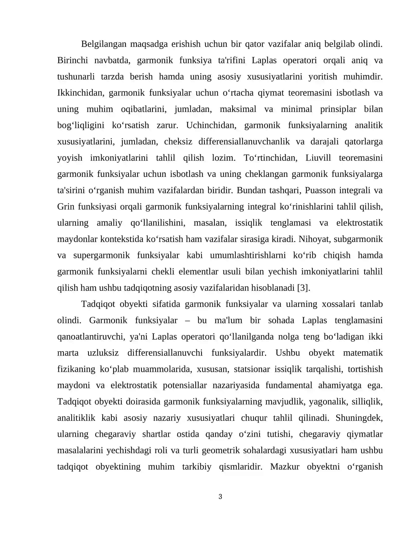 Garmonik funksiyalar va ularning xossalari 4